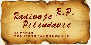 Radivoje Pilindavić vizit kartica